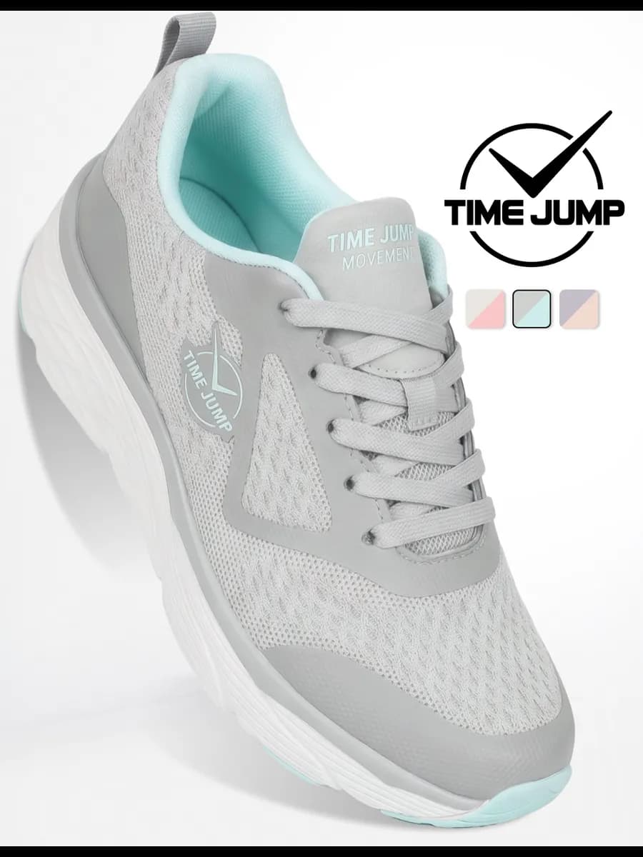 Кроссовки женские серые текстильные для фитнеса