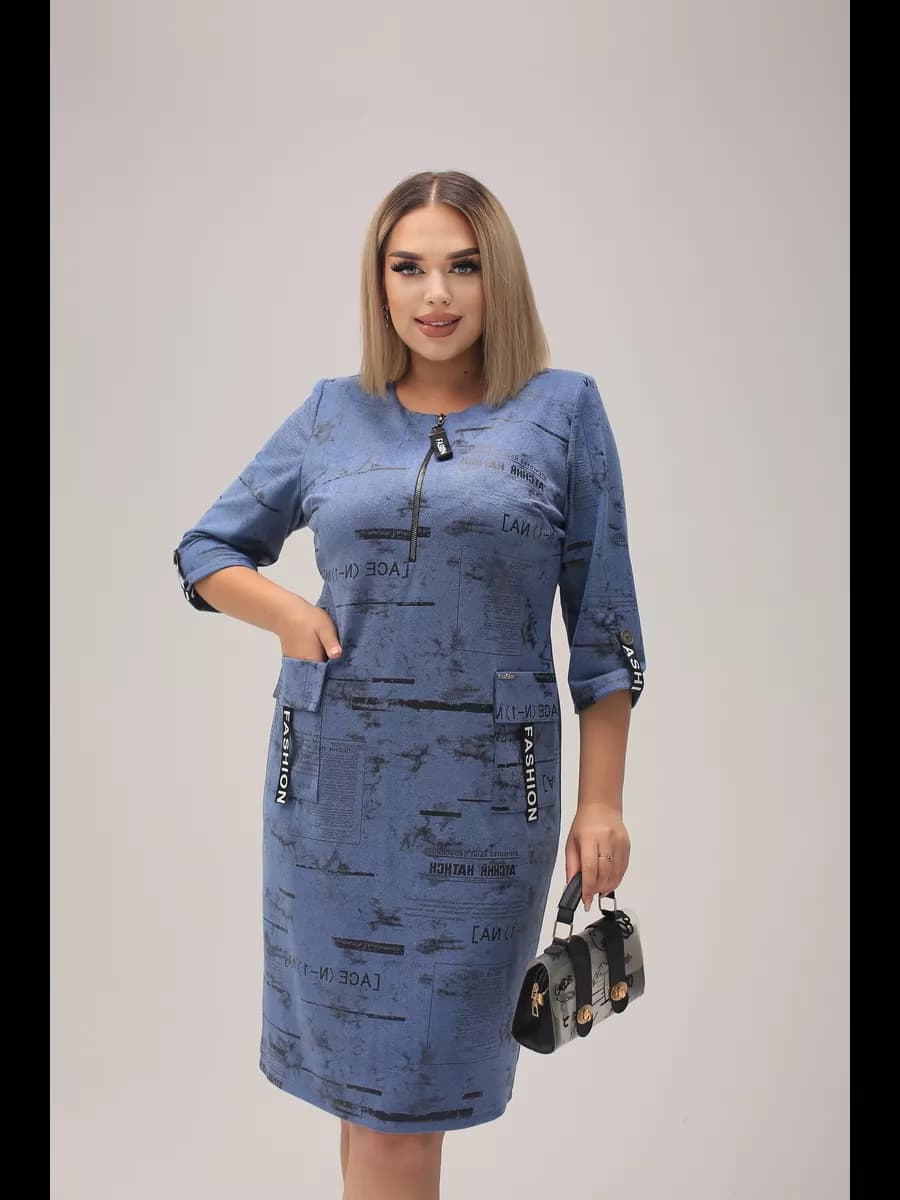 Платье офисное больших размеров