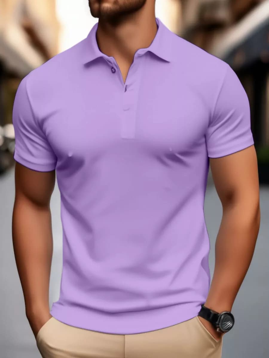 Хлопковая футболка поло с коротким рукавом