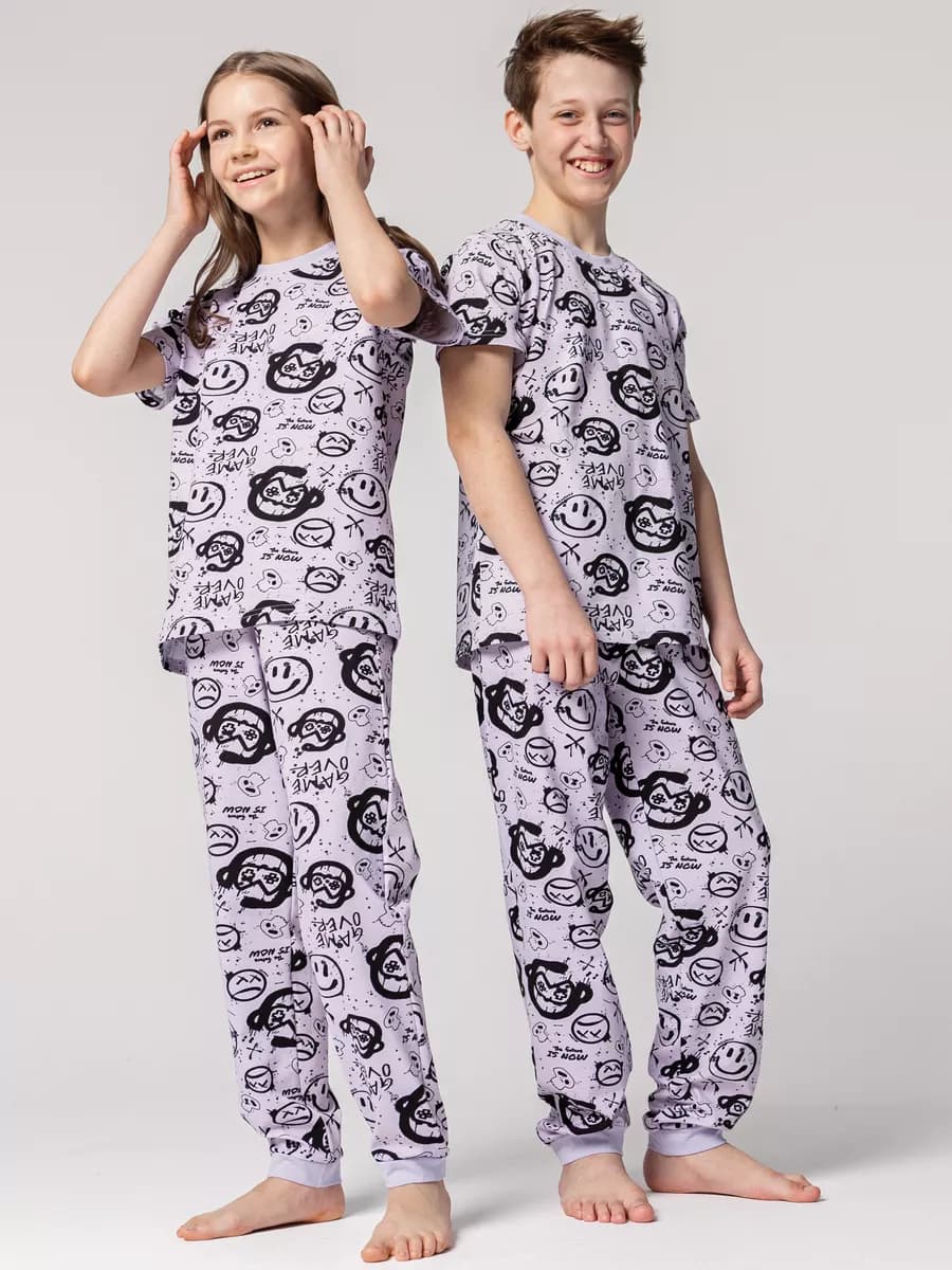 Пижама для подростка с коротким рукавом