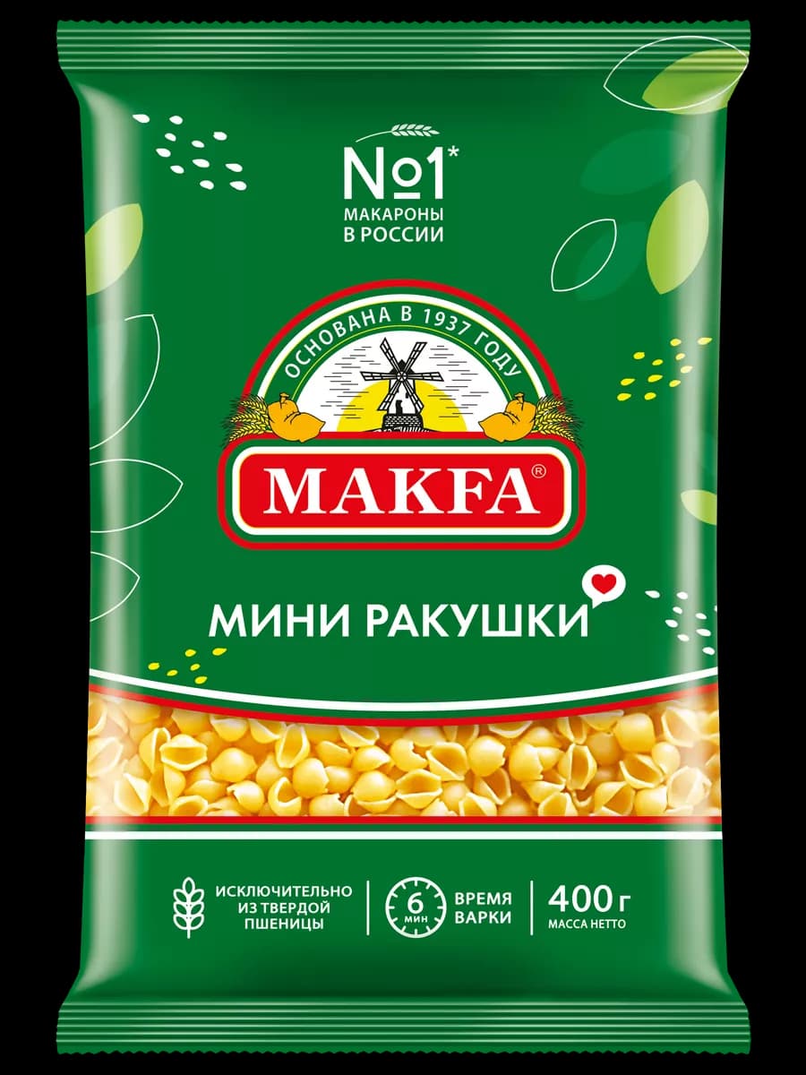 Макароны Мини ракушки 400 г