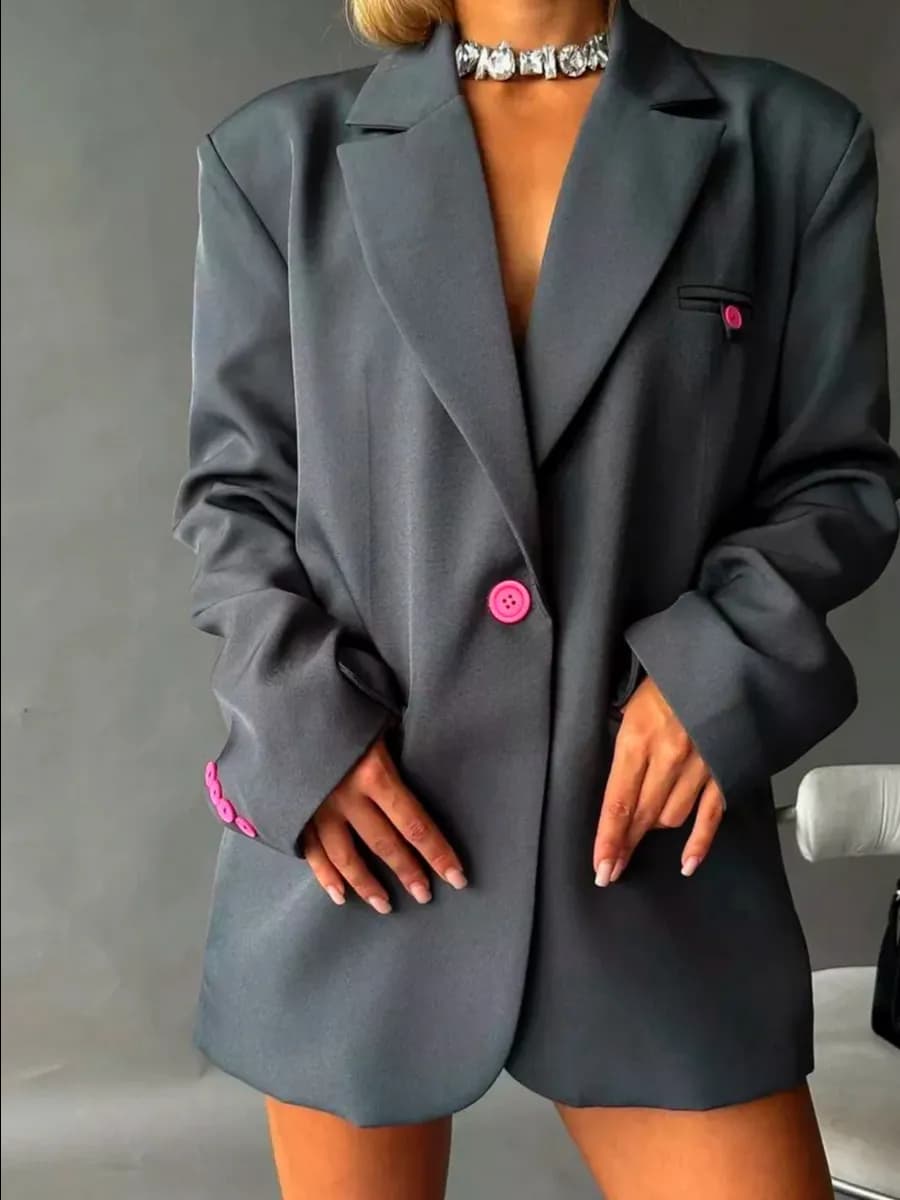 Пиджак оверсайз блейзер жакет удлиненный классический