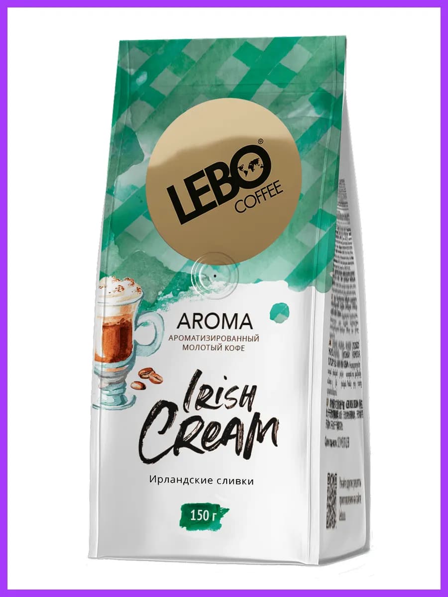 Кофе молотый Лебо Айриш Крим 150 г ароматизированный