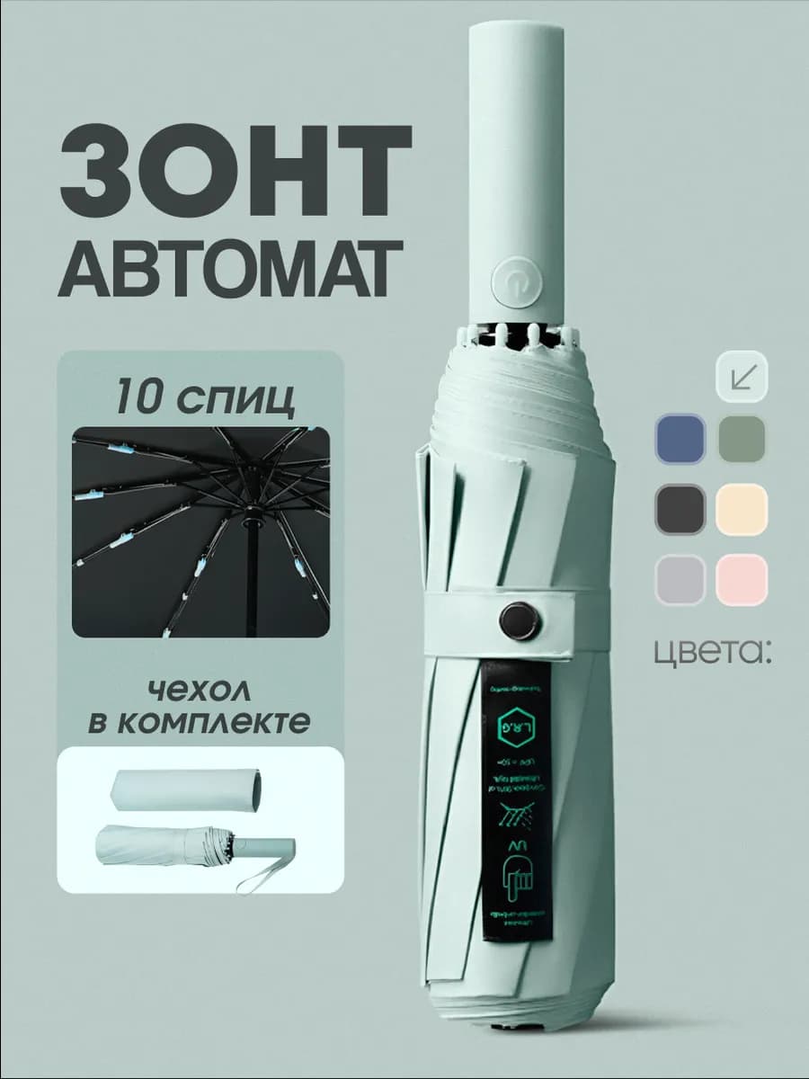 Зонт автомат антиветер складной облегченный