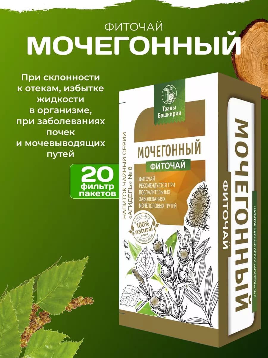 Фиточай Мочегонный от песка и камней в почках