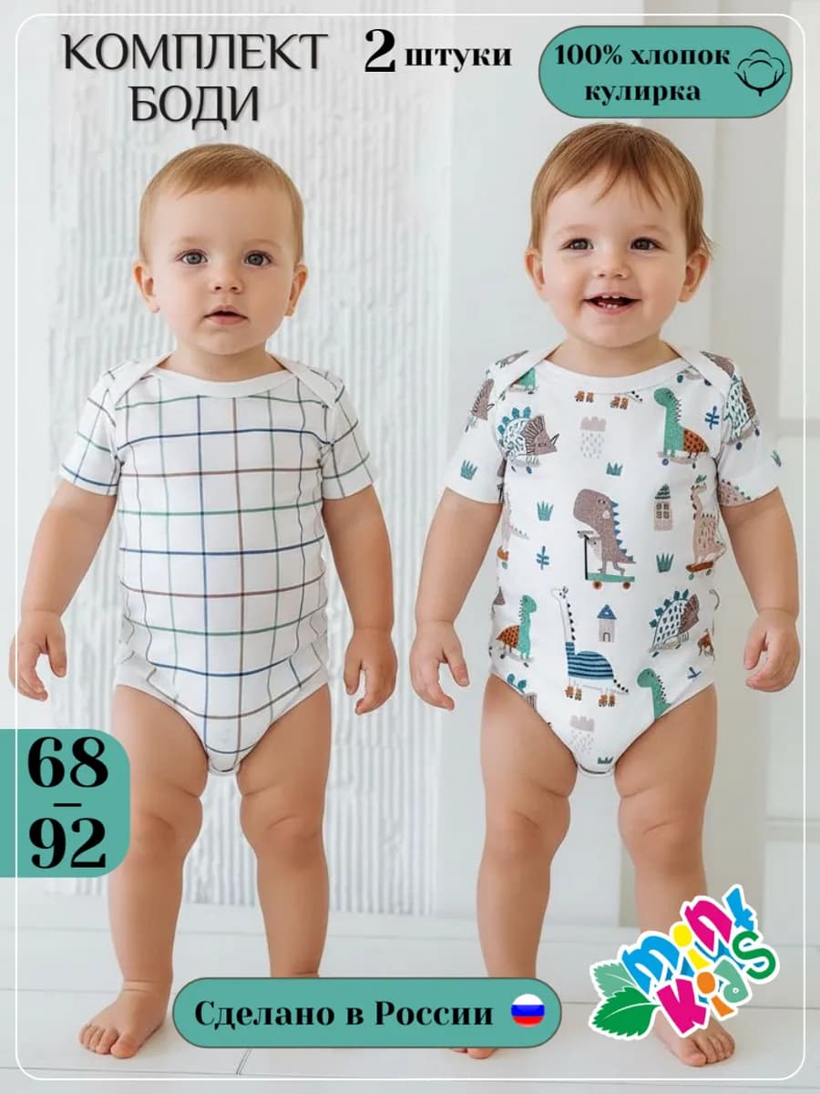 Боди для новорожденных 2 шт