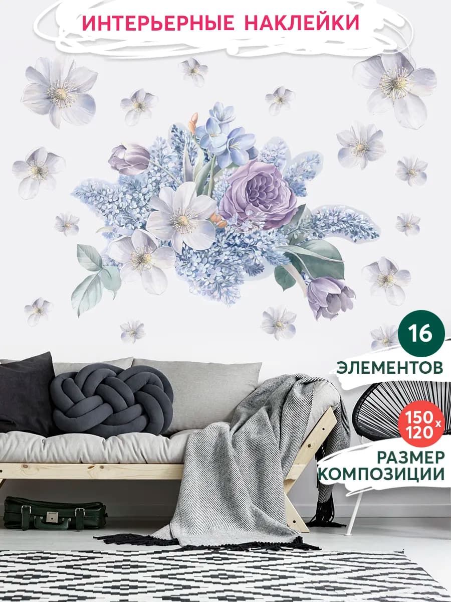 Наклейки на стену интерьерные самоклеящиеся