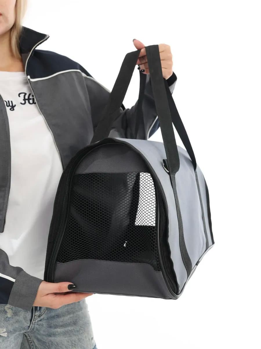 Сумка переноска для кошек с твердым дном