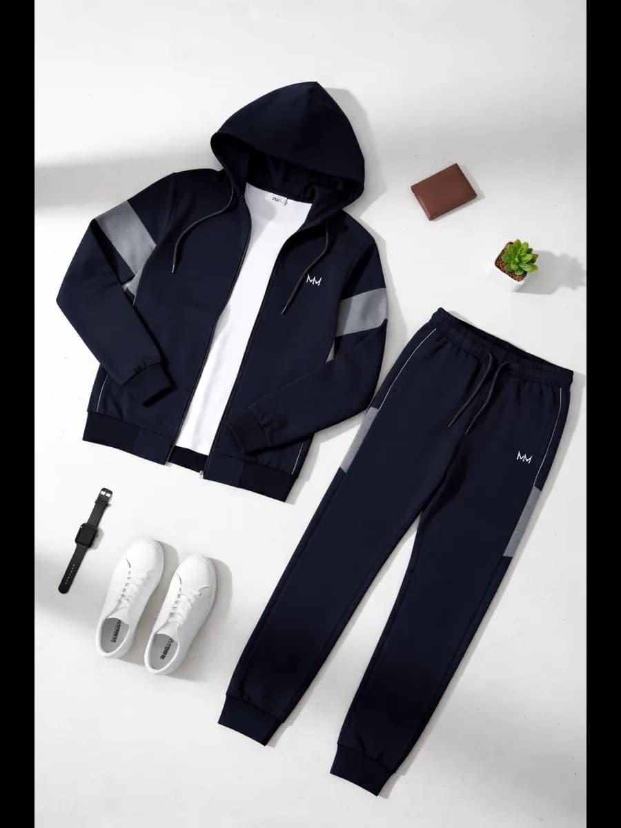 Костюм спортивный на молнии с капюшоном