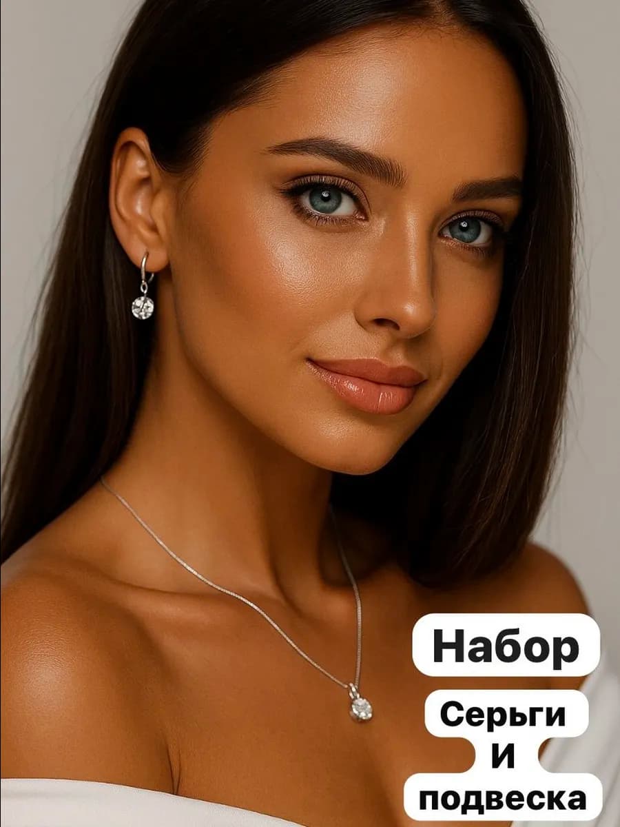 Серьги бижутерия кольца женские набор украшений