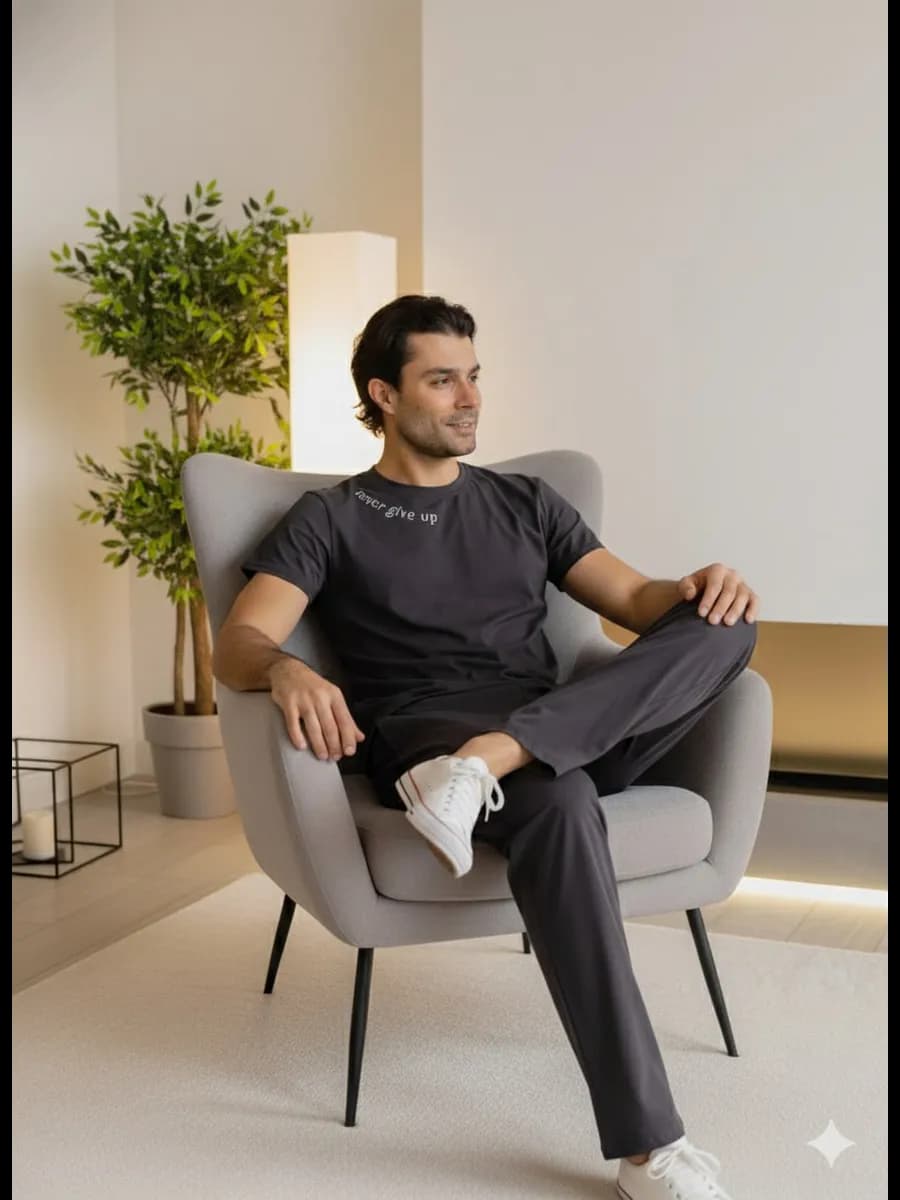 Пижама мужская со штанами и футболкой домашний костюм