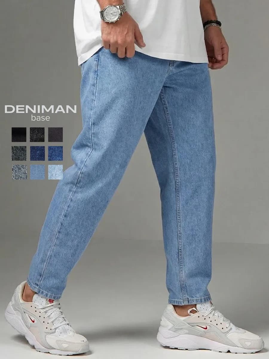 Джинсы бананы зауженные к низу мом