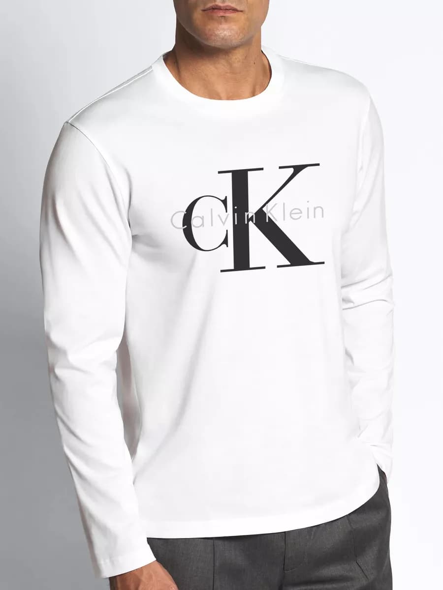 Лонгслив оверсайз с принтом плотный хлопок