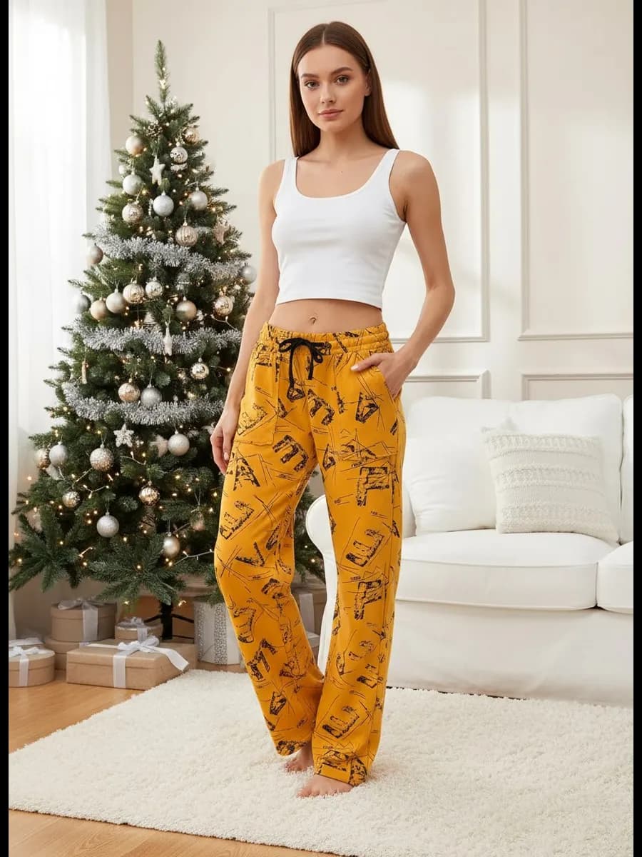 Штаны домашние летние хлопок широкие