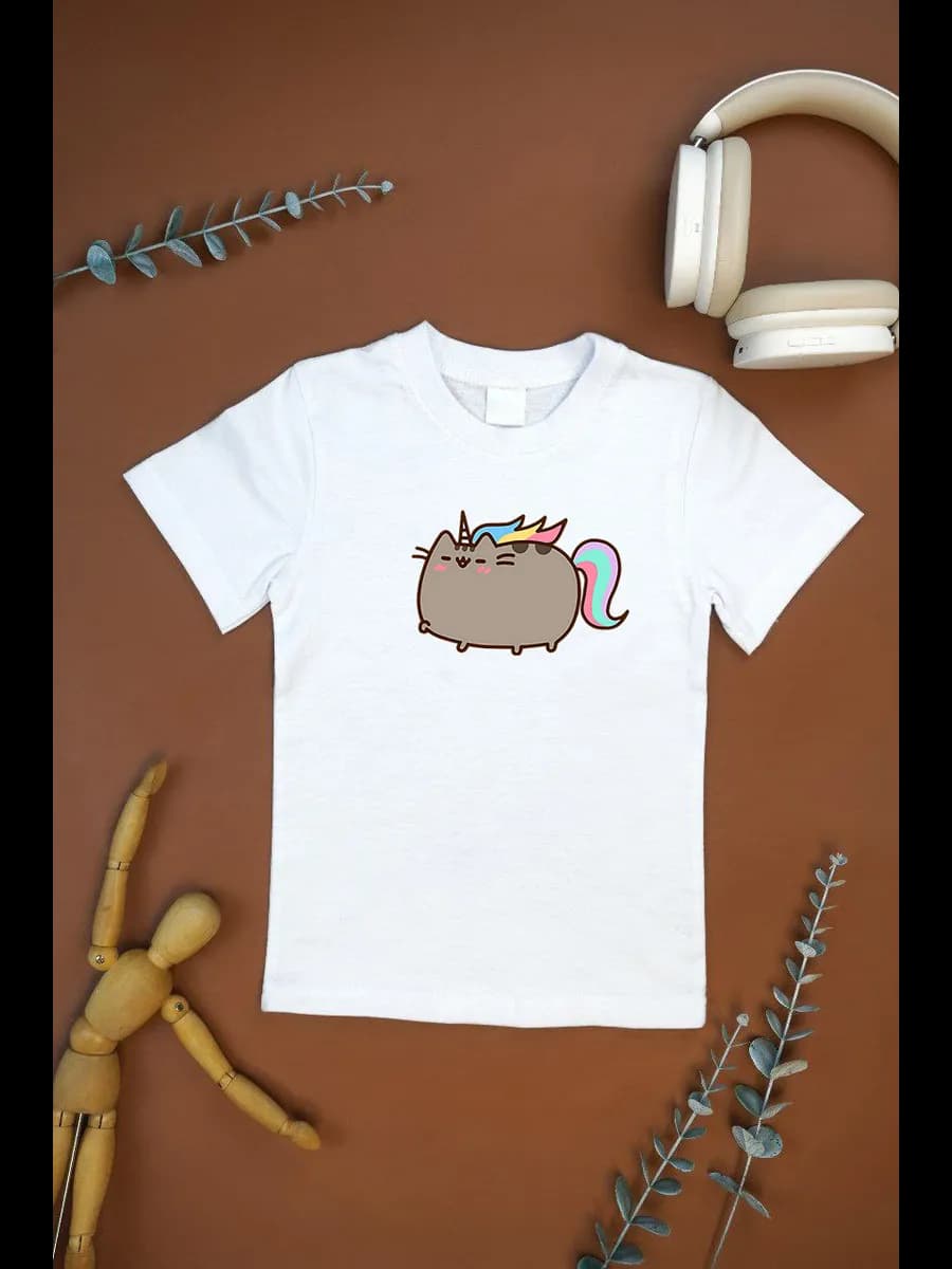 Футболка детская принт Кот Пушин