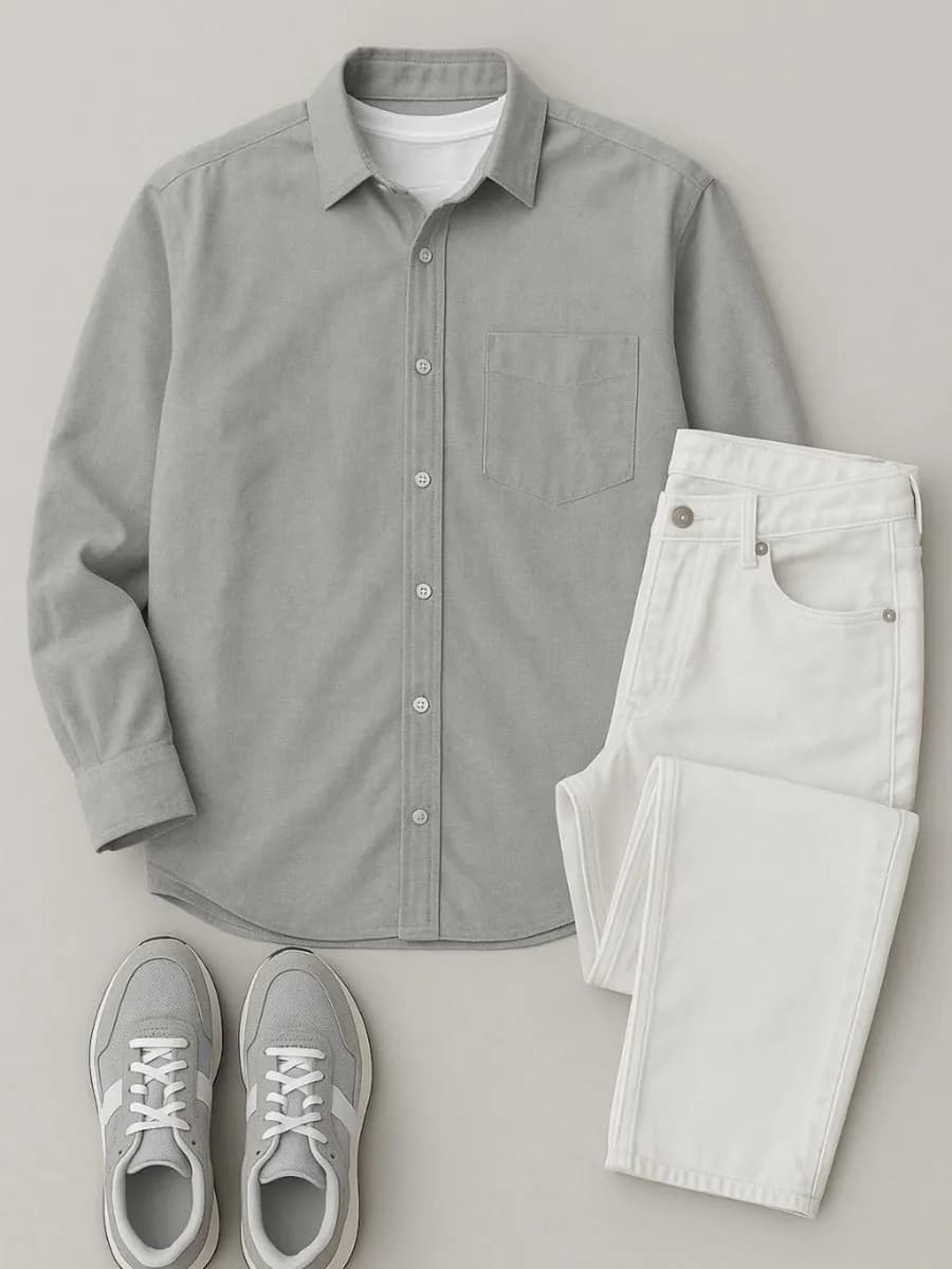 Рубашка с длинным рукавом оверсайз