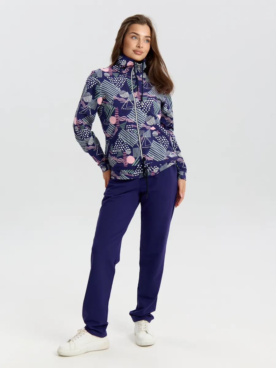 Спортивный костюм на молнии с большими размерами