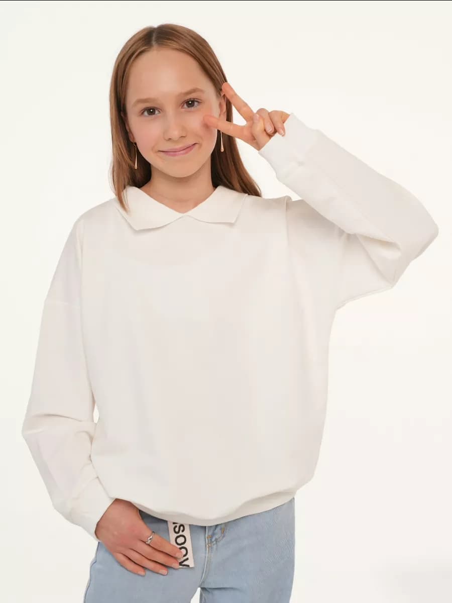 Школьный джемпер свитшот оверсайз толстовка спортивная