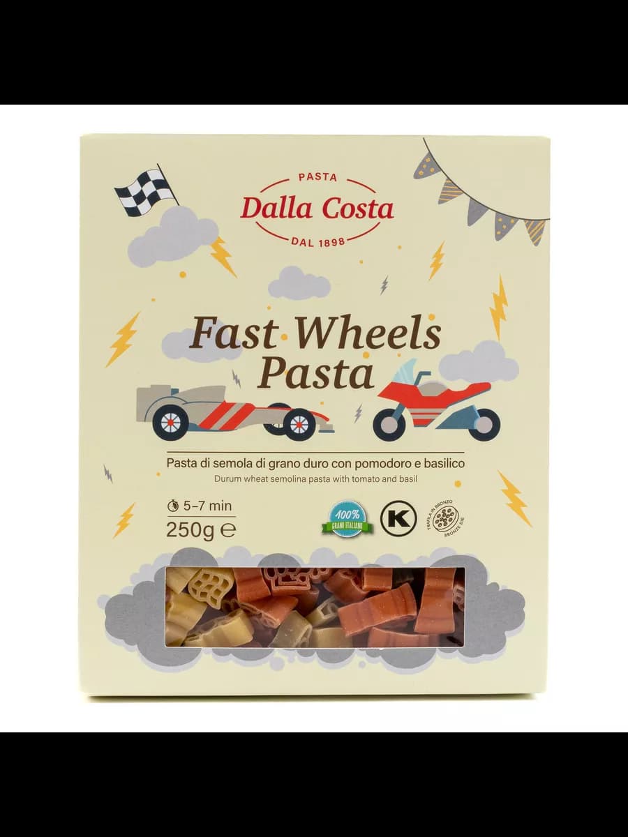 Макароны детские с томатами и базиликом Быстрые гонки, 250 г