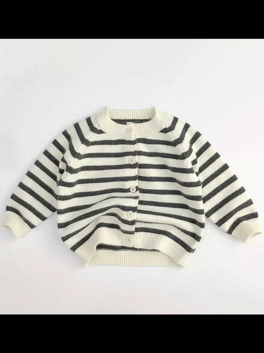 Кардиган вязаный в полоску