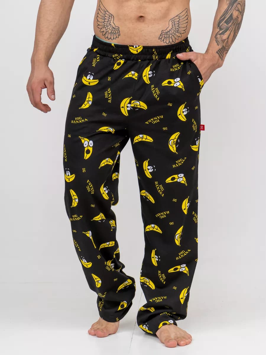 Штаны домашние широкие хлопок