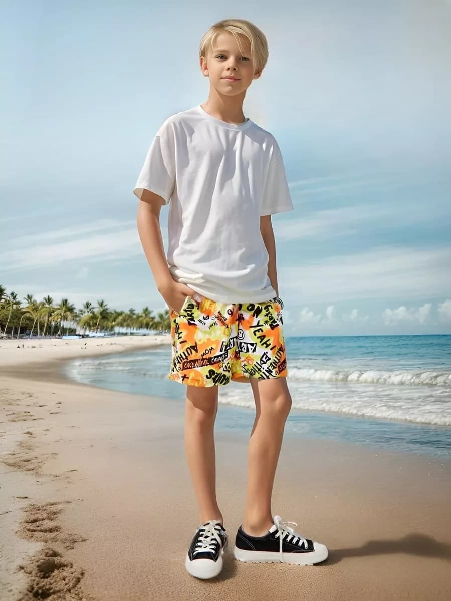 Шорты плавательные пляжные