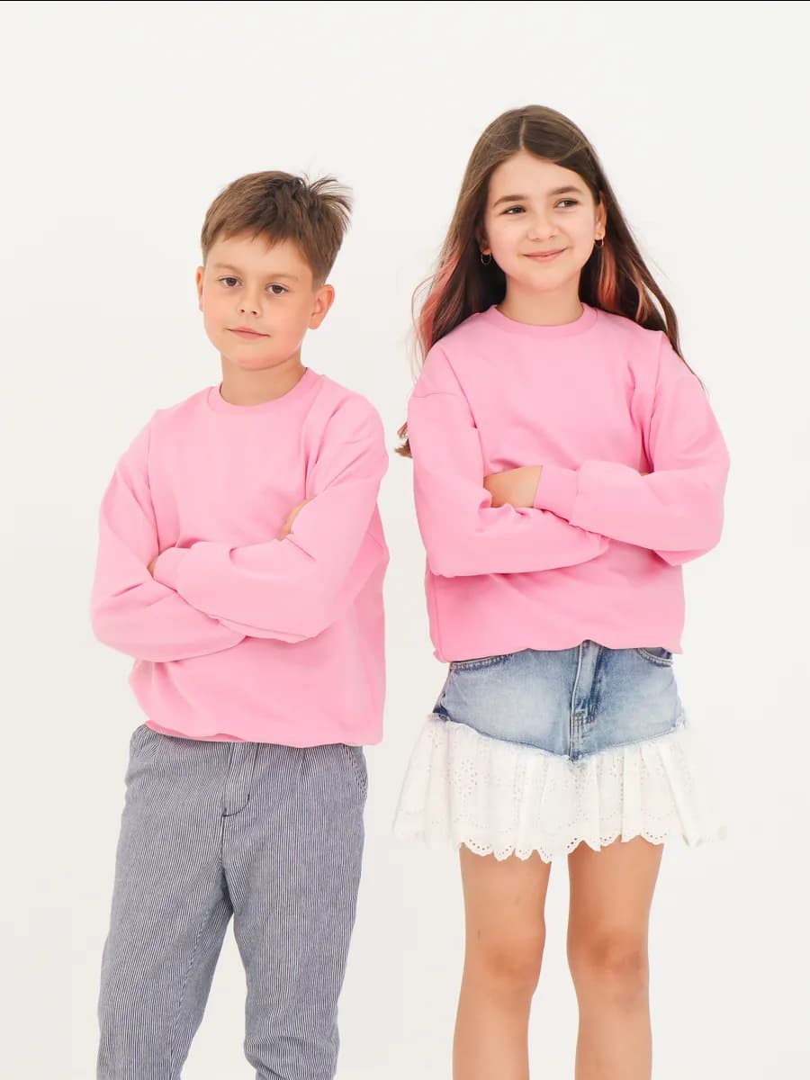 Свитшот детский базовый облегченный оверсайз