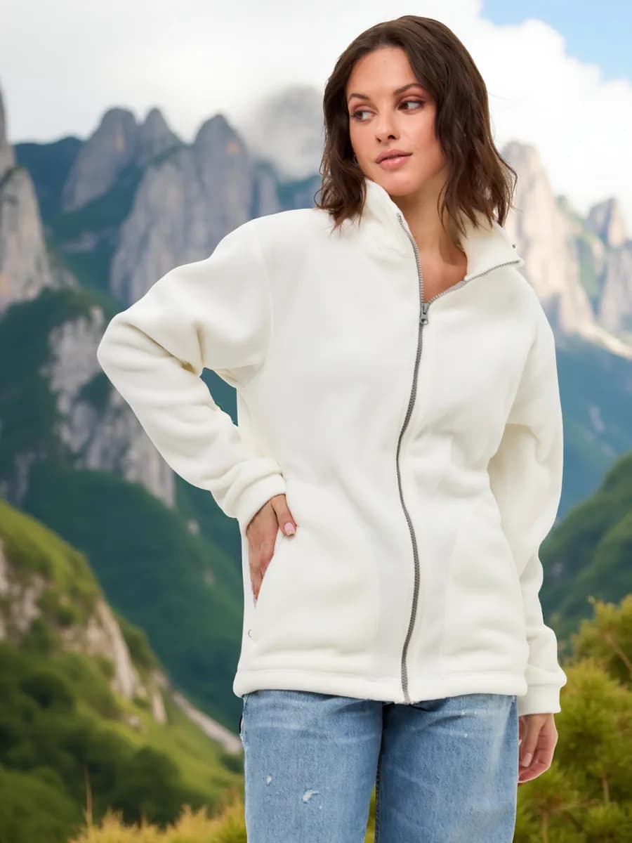 Толстовка флисовая теплая кофта спортивная