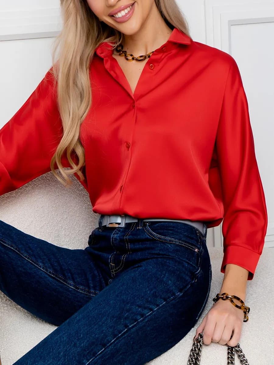 Блузка нарядная шелковая рубашка