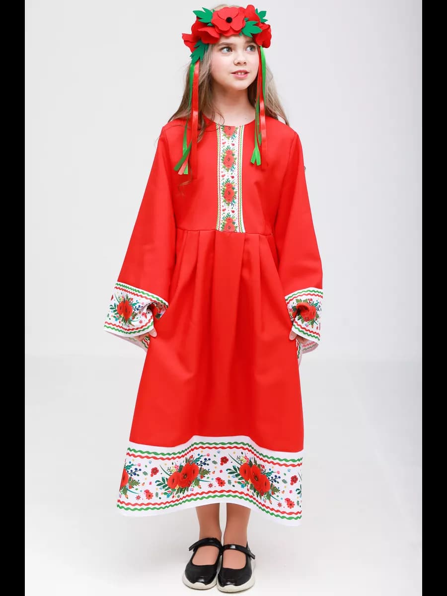 Русский народный костюм платье с венком