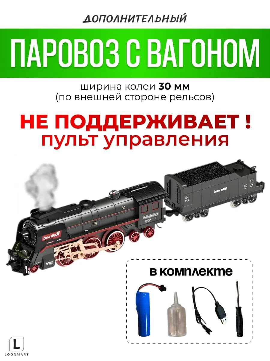 Паровоз с вагоном для угля