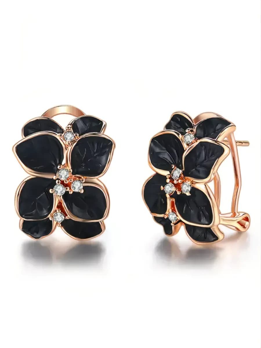 Серьги цветы бижутерия