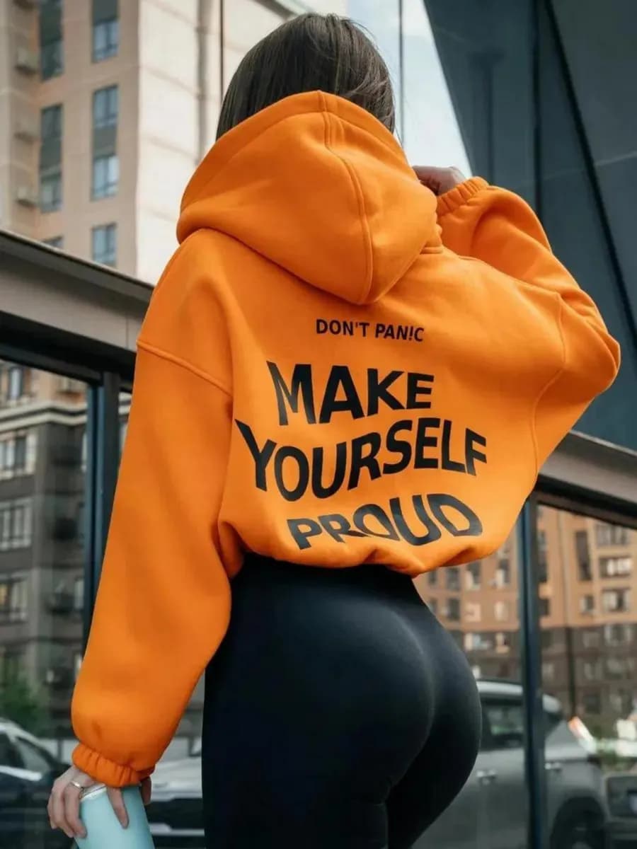 Зип худи оверсайз укороченное на молнии с начесом принтом