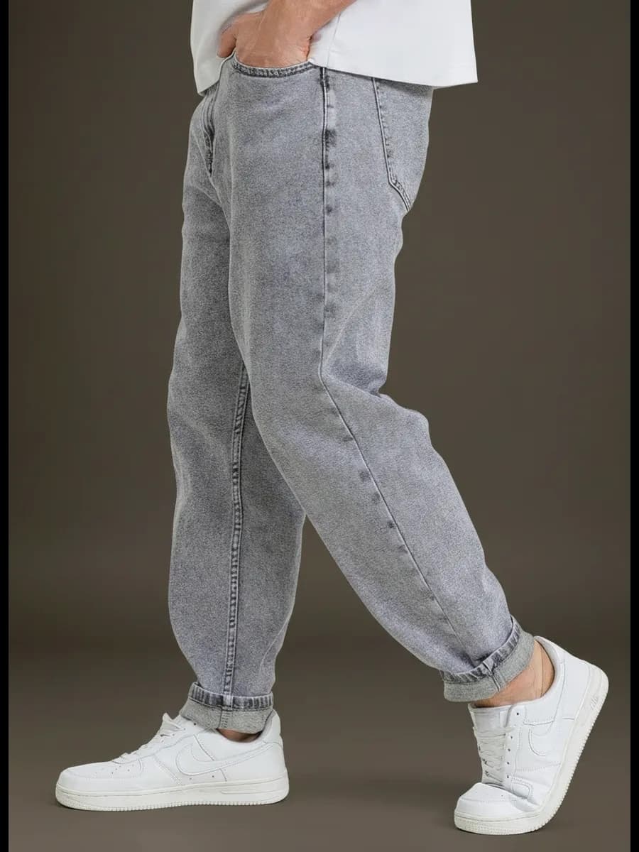 Джинсы бананы широкие зауженные к низу