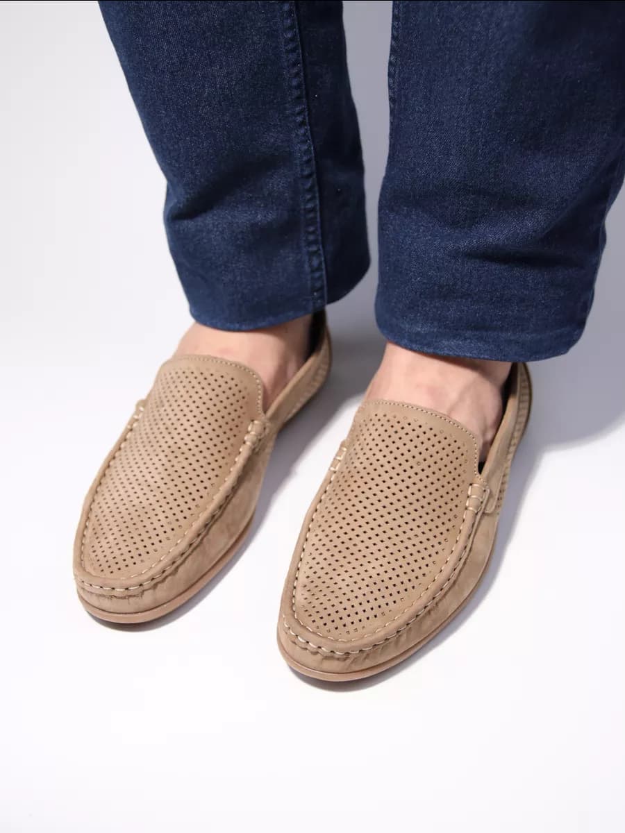 Мокасины натуральный нубук