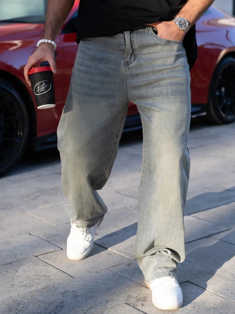 Джинсы широкие багги трубы