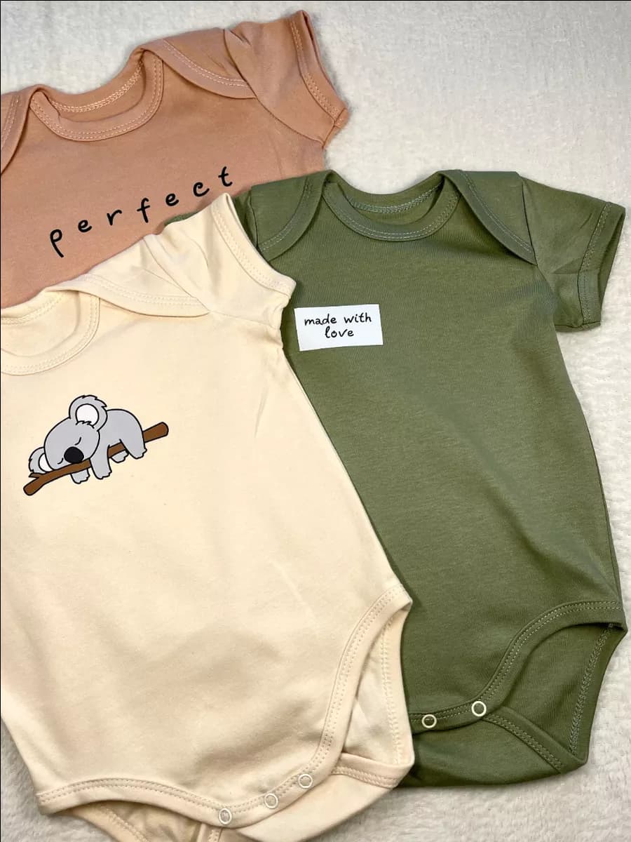боди для новорожденных малышей с коротким рукавом