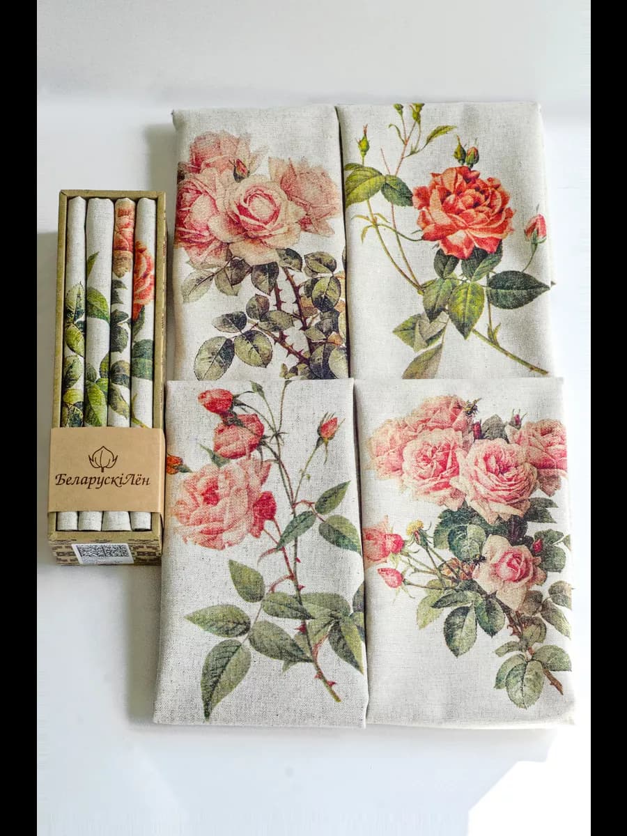 Полотенца кухонные льняные 4 шт