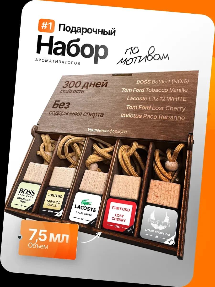 Ароматизатор в Машину - Автопарфюм Мужской Подарочный Набор