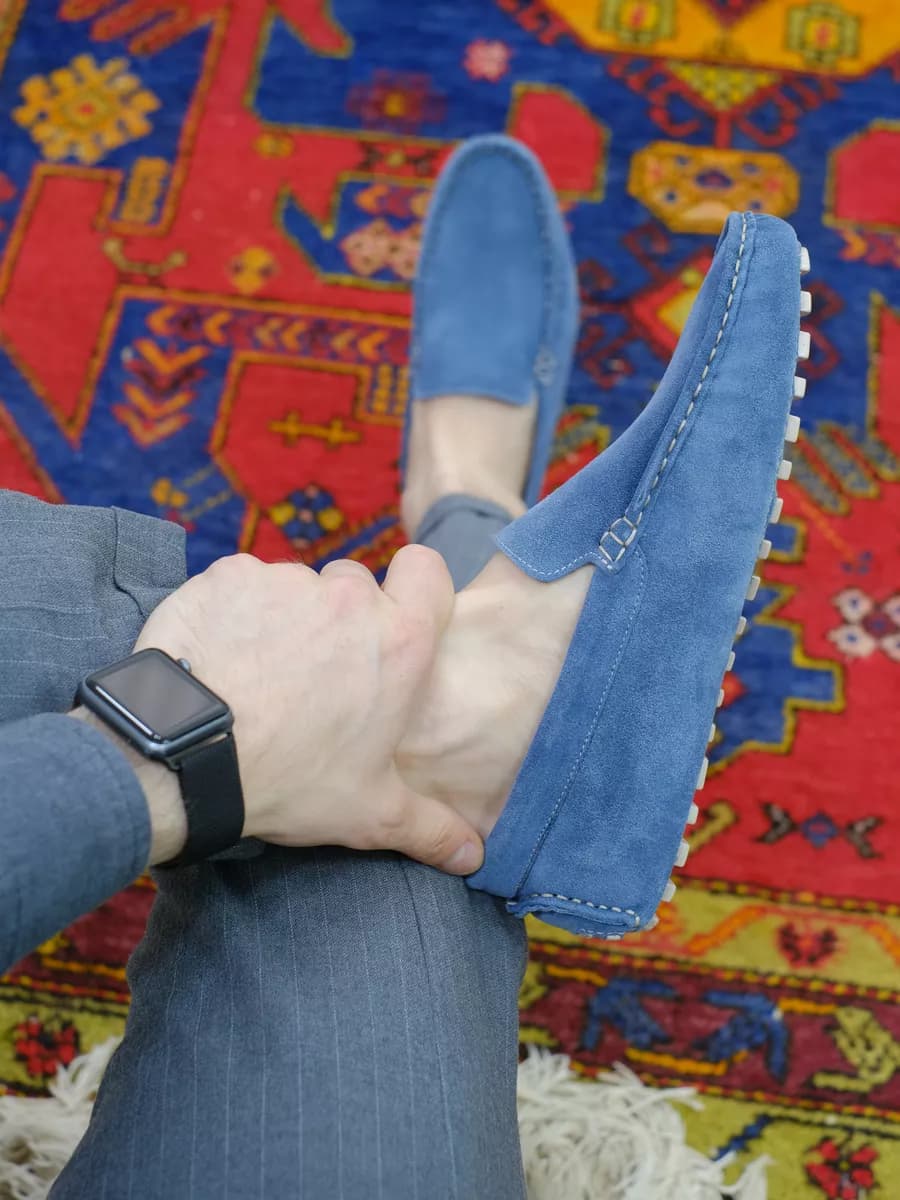Мокасины из натуральной замши