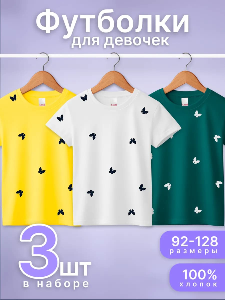 Футболки с принтом 3 шт