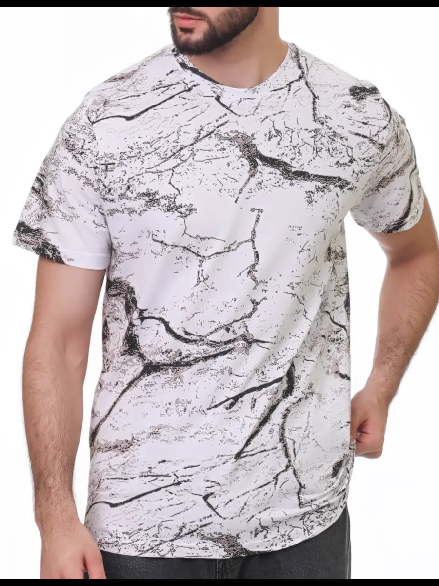 Футболка базовая хлопок с принтом