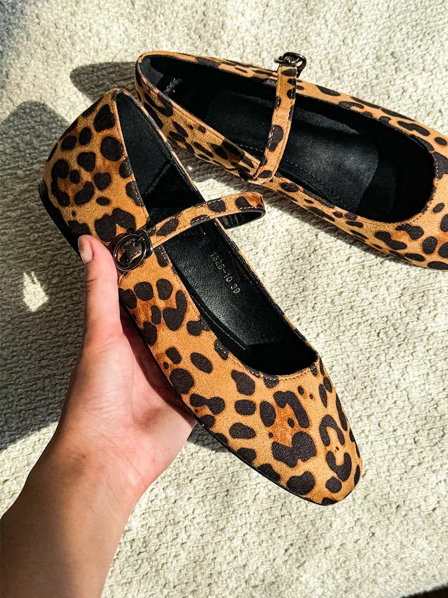 Балетки летние с квадратным носом Мэри Джэйн