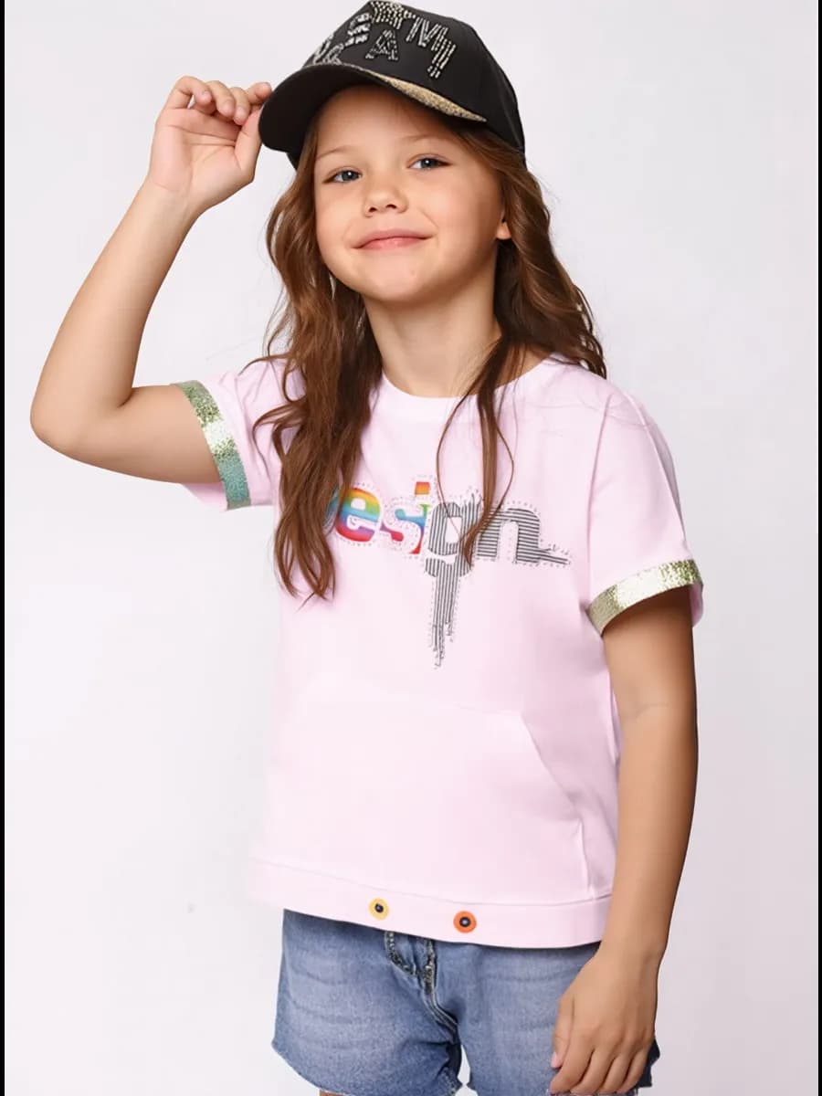 Нарядная футболка для девочки