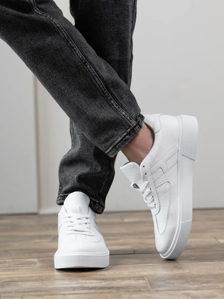 Кеды мужские облегченные из натуральной кожи