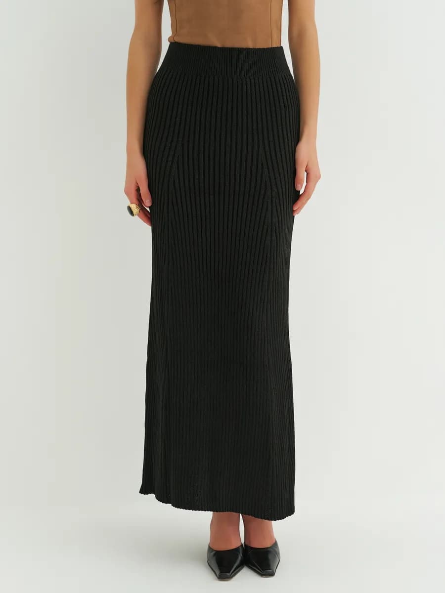 Юбка длинная вязаная