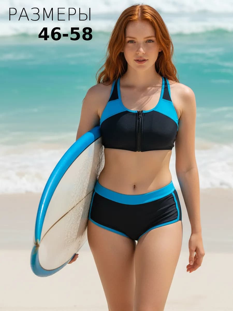 Купальник женский раздельный большие размеры спортивный