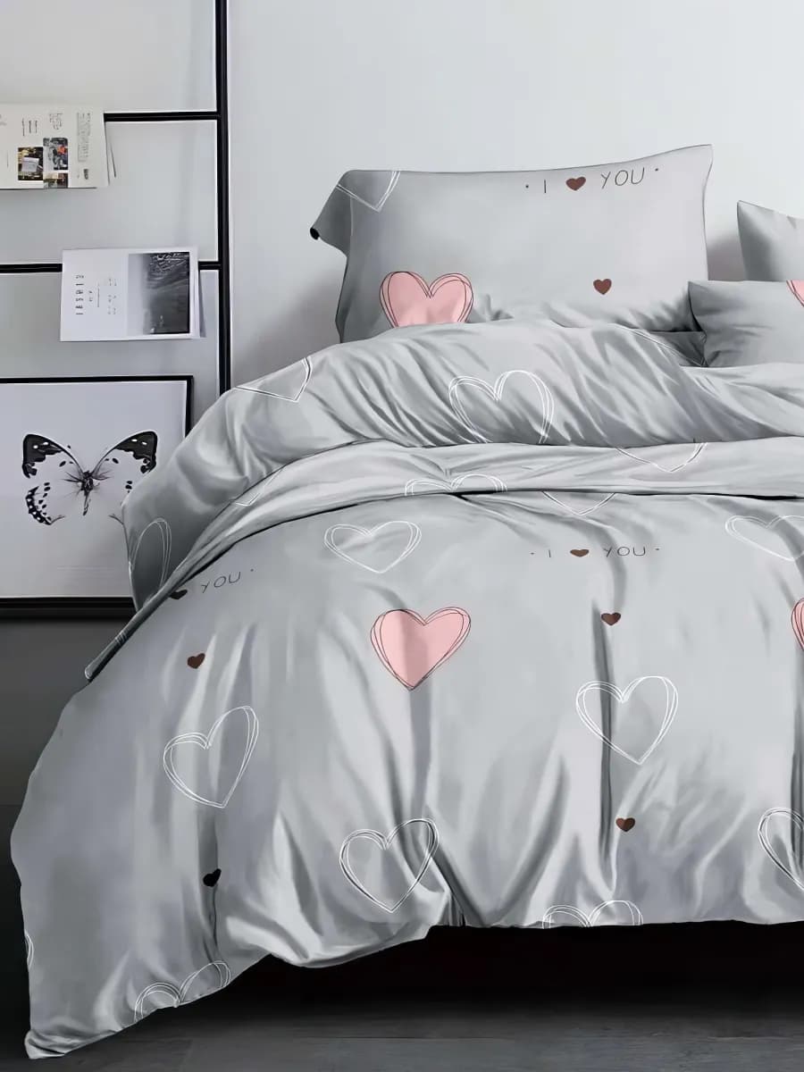 Постельное белье 1.5 спальное на молнии, наволочка 50х70 1шт