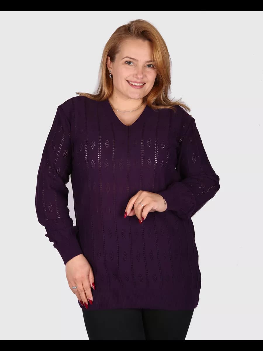 Джемпер пуловер вязаный больших размеров