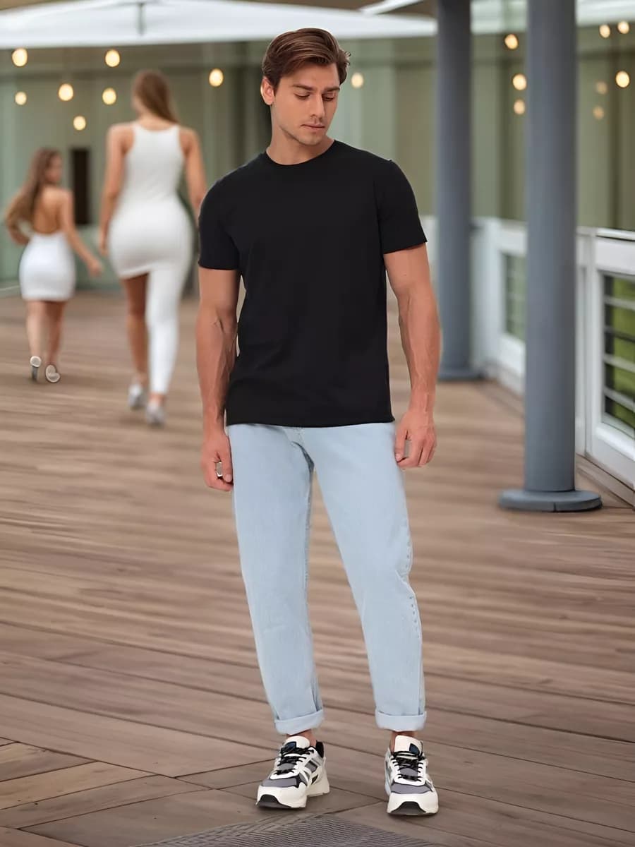 Джинсы бананы широкие оверсайз